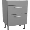 Optifit Küchen-Unterschrank für Kochfeld Mats825 60cm x 87cm x 58,4cm Basaltgrau