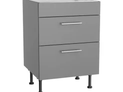 Optifit Küchen-Unterschrank für Kochfeld Mats825 60cm x 87cm x 58,4cm Basaltgrau
