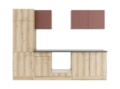 Optifit Küchenzeile KPBL 2711OE-9+ o. E-Geräte Rostrot/Wildeiche Nachb. 270 cm