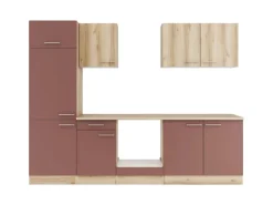 Optifit Küchenzeile KPLB 2711OE-9+ o. E-Geräte Wildeiche Nachb./Rostrot 270 cm