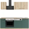 Optifit Küchenzeile KPLS2179OE-9+ Li/Sav o. E-Ger. Wildeiche Nb./Steingr. 210 cm