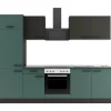 Optifit Küchenzeile KPMV 2711OE-9+ o. E-Geräte Anthrazit/Steingrün 270 cm