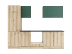 Optifit Küchenzeile KPSL 2711OE-9+ Sav/Li o. E-Ger. Steingr./Wildeiche Nb. 270cm