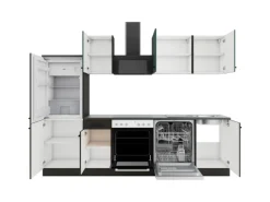 Optifit Küchenzeile KPVM 2742OE-9+ V405/M420 o. E-Geräte Steingr./Anthr. 270cm