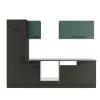 Optifit Küchenzeile KPVM 2702OE-9+ o. E-Geräte Steingrün/Anthrazit 270 cm