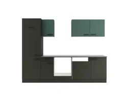 Optifit Küchenzeile KPVM 2702OE-9+ o. E-Geräte Steingrün/Anthrazit 270 cm