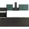 Optifit Küchenzeile KPVM 2789OE-9+ o. E-Geräte Steingrün/Anthrazit 270cm
