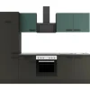 Optifit Küchenzeile KPVM 2711OE-9+ o. E-Geräte Steingrün/Anthrazit 270 cm