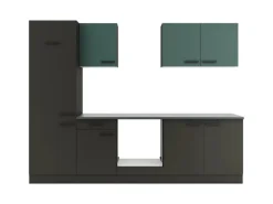 Optifit Küchenzeile KPVM 2711OE-9+ o. E-Geräte Steingrün/Anthrazit 270 cm