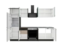 Optifit Küchenzeile KPVM 2711OE-9+ o. E-Geräte Steingrün/Anthrazit 270 cm