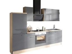 Optifit Küchenzeile Optikoncept Jonte 270 cm Anthrazit-Wildeiche Nachb.