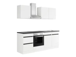 Optifit Küchenzeile OPTIkombi Luca932 ohne E-Geräte 210 cm Breite Weiß