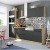 Optifit Küchenzeile OPTIkombi Noah420 mit E-Geräten 270 cm Anthrazit/Wildeiche