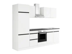 Optifit Küchenzeile OPTIkombi Luca932 mit E-Geräten 270 cm Breite Weiß