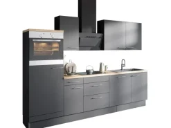 Optifit Küchenzeile Optikoncept Ingvar 270 cm Anthrazit