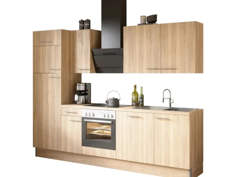 Optifit Küchenzeile Optikoncept Erik 270 cm Wildeiche Nachb.