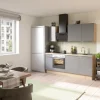 Optifit Küchenzeile Optikoncept Linus 210 cm Anthrazit-Wildeiche Nachb.