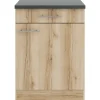 OPTIFIT Livorno290 Küchen-Unterschrank 60 cm Wildeiche Nachbildung