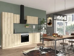 OPTIFIT Livorno290 Küchenzeile 270 cm ohne E-Geräte Wildeiche Nachbildung