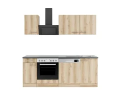 OPTIFIT Livorno290 Küchenzeile 210 cm Wildeiche Nachbildung