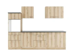 OPTIFIT Livorno290 Küchenzeile 270 cm ohne E-Geräte Wildeiche Nachbildung