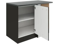 OPTIFIT Madrid420 Küchen-Eck-Unterschrank 110 cm Anthrazit Matt