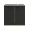 OPTIFIT Madrid420 Küchen-Spülenschrank-Set Anthrazit Matt