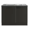 OPTIFIT Madrid420 Küchen-Spülenschrank-Set Anthrazit Matt