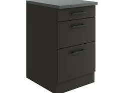 OPTIFIT Madrid420 Küchen-Unterschrank 50 cm Anthrazit Matt