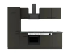 OPTIFIT Madrid420 Küchenzeile 270 cm Anthrazit