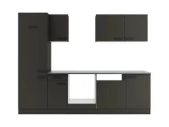 OPTIFIT Madrid420 Küchenzeile 270 cm ohne E-Geräte Anthrazit