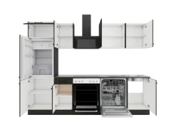 OPTIFIT Madrid420 Küchenzeile 270 cm ohne E-Geräte Anthrazit