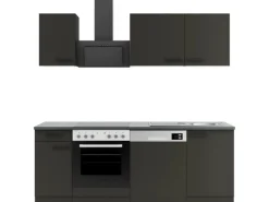 OPTIFIT Madrid420 Küchenzeile 210 cm ohne E-Geräte Anthrazit