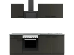 OPTIFIT Madrid420 Küchenzeile 210 cm ohne E-Geräte Anthrazit