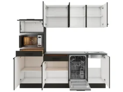 OPTIFIT Madrid420 Küchenzeile 210 cm Anthrazit