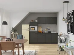 OPTIFIT Madrid420 Küchenzeile 210 cm Anthrazit