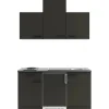 OPTIFIT Madrid420 Miniküche 150 cm Anthrazit