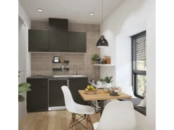OPTIFIT Madrid420 Miniküche 150 cm Anthrazit
