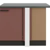 OPTIFIT Nizza407 Küchen-Eck-Unterschrank 110 cm Rostrot