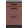 OPTIFIT Nizza407 Küchen-Unterschrank 50 cm Rostrot