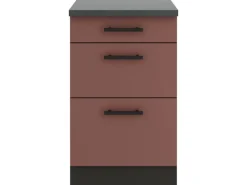 OPTIFIT Nizza407 Küchen-Unterschrank 50 cm Rostrot