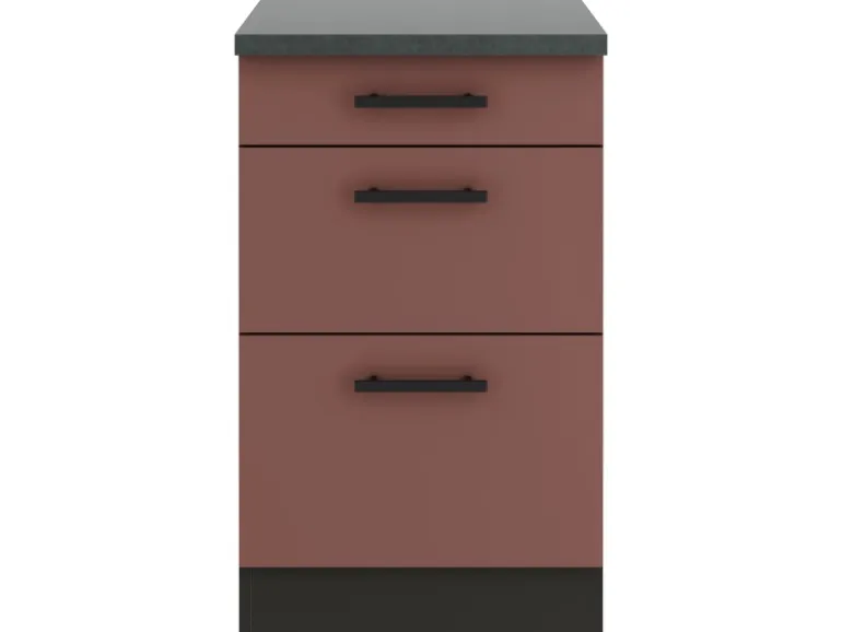 OPTIFIT Nizza407 Küchen-Unterschrank 50 cm Rostrot