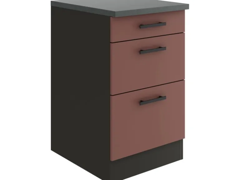 OPTIFIT Nizza407 Küchen-Unterschrank 50 cm Rostrot