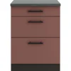 OPTIFIT Nizza407 Küchen-Unterschrank 60 cm Rostrot
