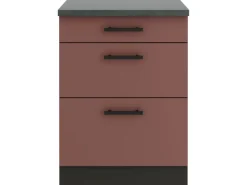 OPTIFIT Nizza407 Küchen-Unterschrank 60 cm Rostrot