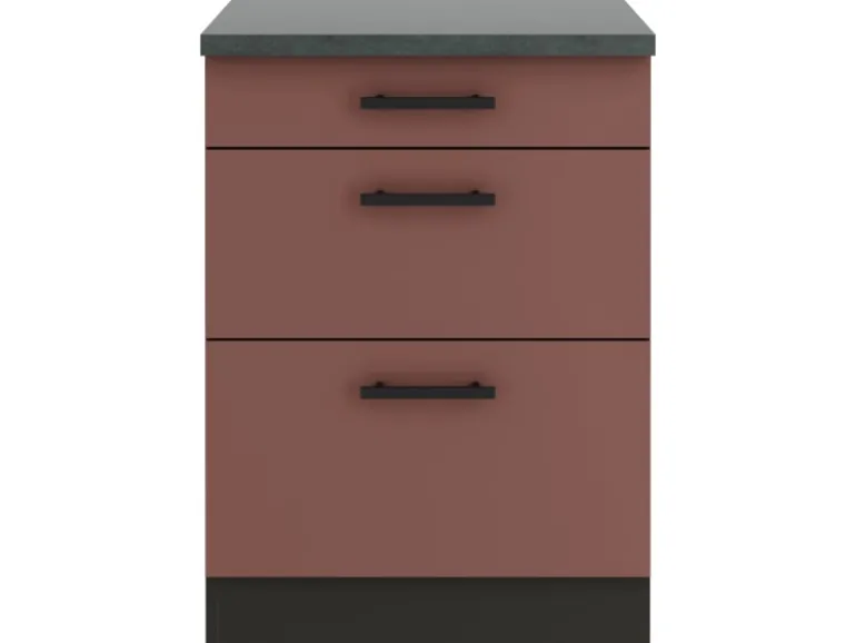 OPTIFIT Nizza407 Küchen-Unterschrank 60 cm Rostrot
