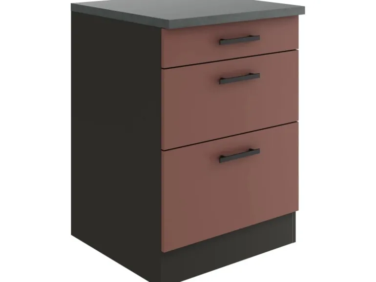 OPTIFIT Nizza407 Küchen-Unterschrank 60 cm Rostrot