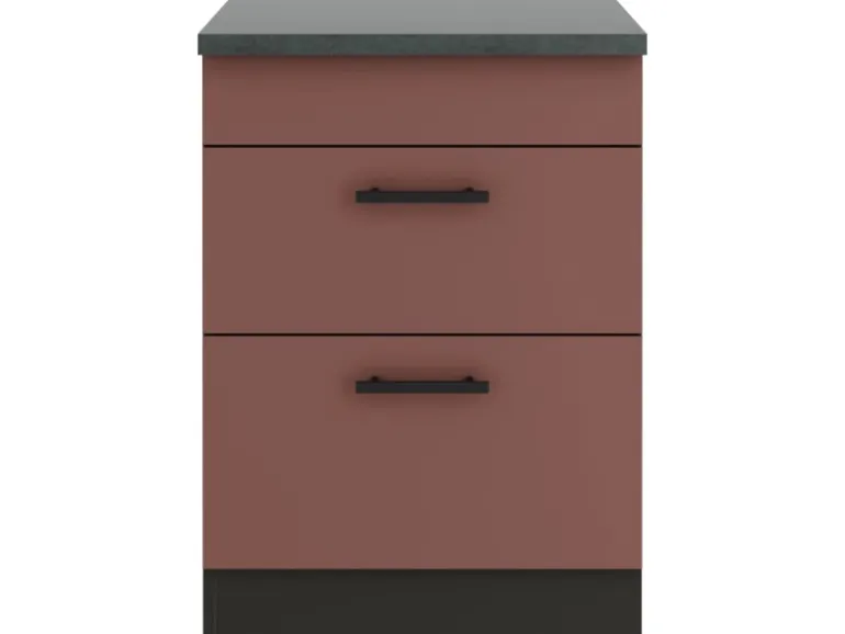 OPTIFIT Nizza407 Küchen-Unterschrank 60 cm Rostrot