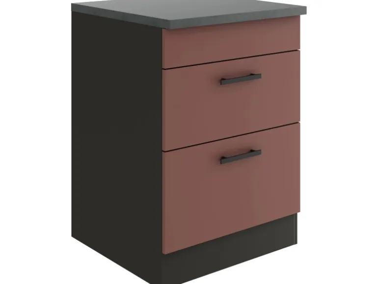 OPTIFIT Nizza407 Küchen-Unterschrank 60 cm Rostrot