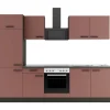 OPTIFIT Nizza407 Küchenzeile 270 cm ohne E-Geräte Rostrot